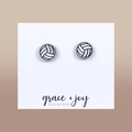 Volleyball Stud Earring, Acrylic Earrings