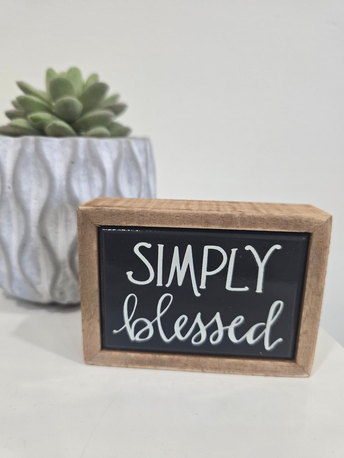 Simply blessed block sign