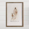 Jesus Sheep Rescue Me - Jesus Canvas Art - Wood Framed Art