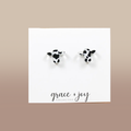 Cow Print Stud Earrings