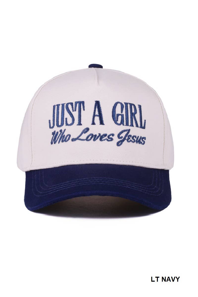 `Jesus Lettering Two Tone Canvas Cotton Cap