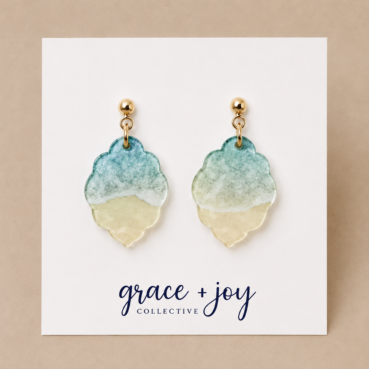 Beach Scalloped Dangle Earrings
