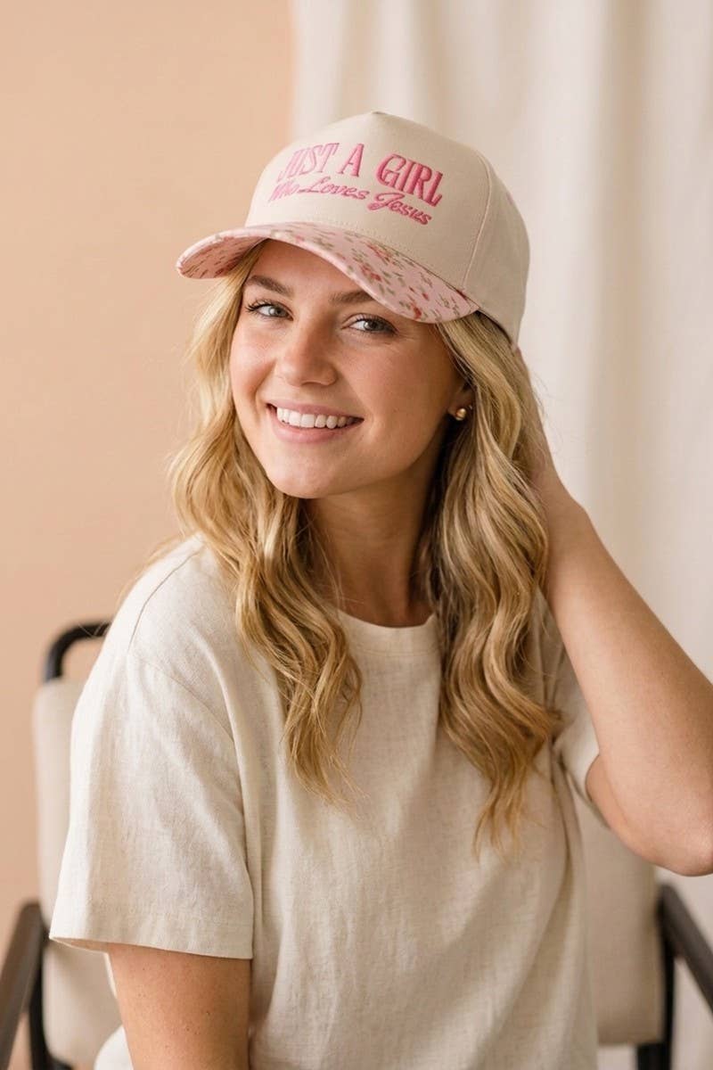 `Jesus Lettering Two Tone Canvas Cotton Cap