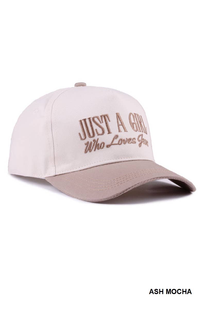 `Jesus Lettering Two Tone Canvas Cotton Cap