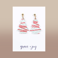 Christmas Snack Cake Dangle Earrings, Acrylic Earrings