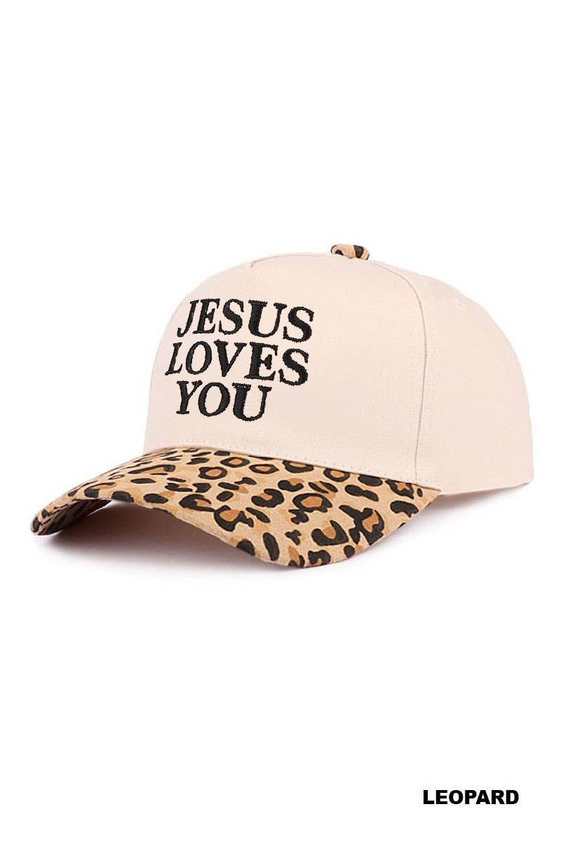 `Jesus Lettering Two Tone Canvas Cotton Cap