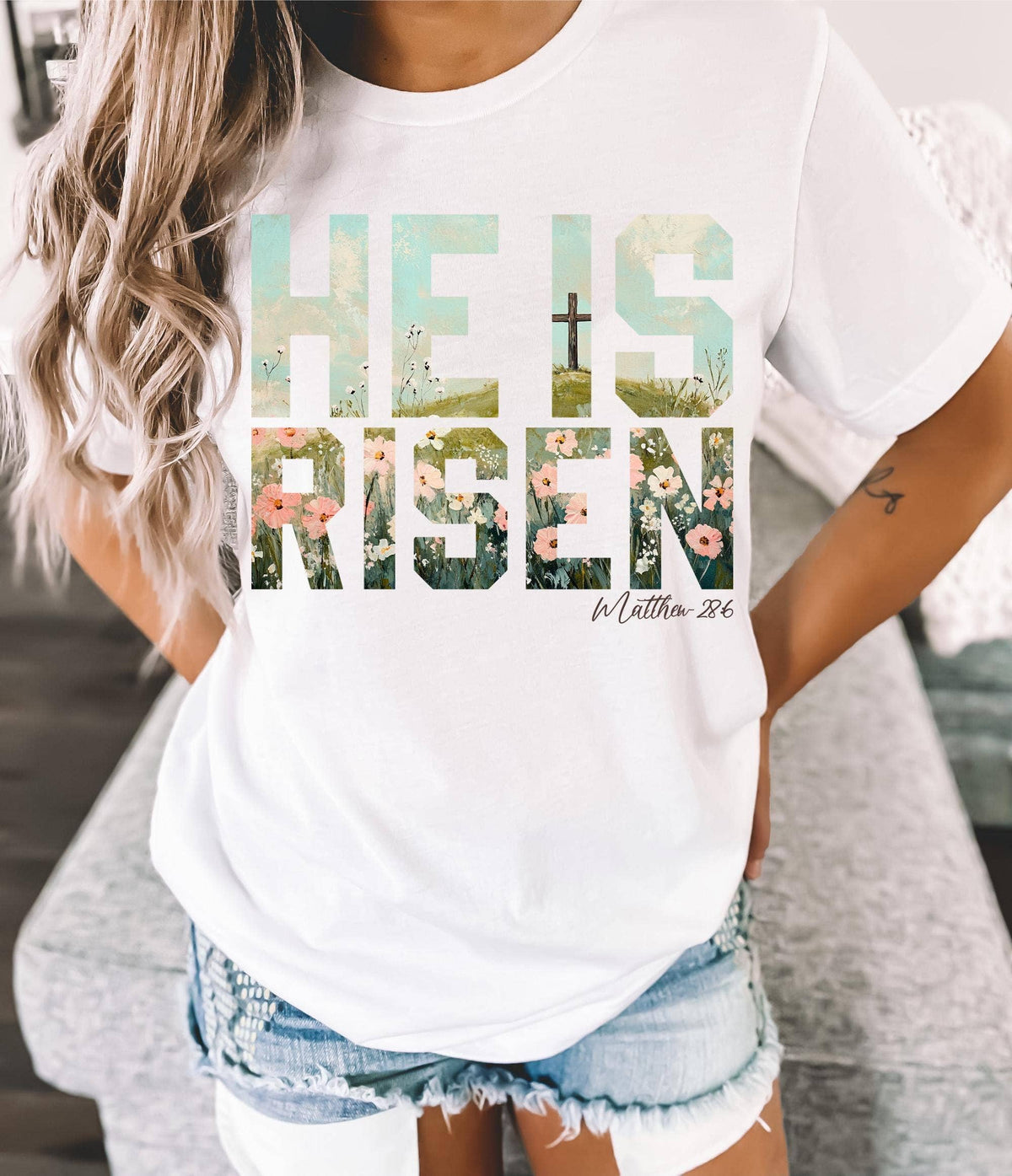 He is Risen Sweatshirt, Trendy Spring Easter T-Shirt